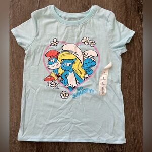 Smurfs Kids Light Blue T-Shirt girl size 6